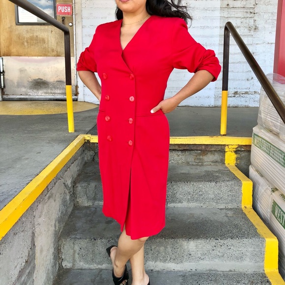 Vintage Nordstrom Blazer Tuxedo Dress Sz 8 - Picture 2 of 8